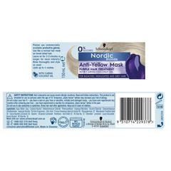 Mặt nạ chống vàng Schwarzkopf Nordic Blonde 150ml