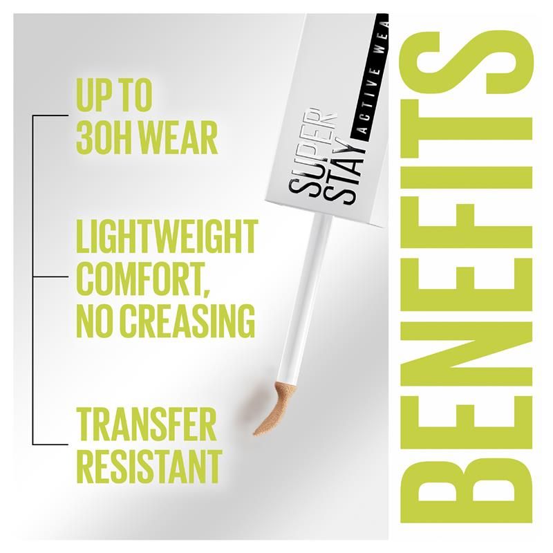 Kem che khuyết điểm Maybelline Superstay Active Wear 10 Fair
