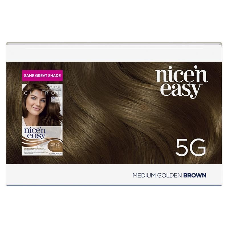 Thuốc nhuộm tóc vĩnh viễn Clairol Nice N Easy 5G Medium Golden Brown
