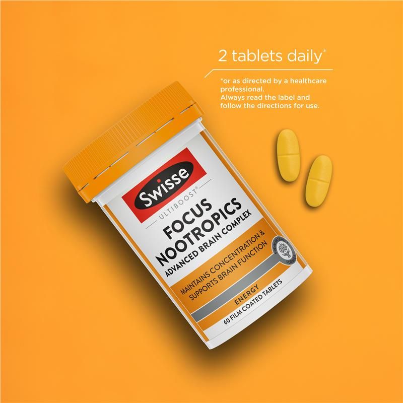 Swisse Ultiboost Focus Nootropics 60 Viên