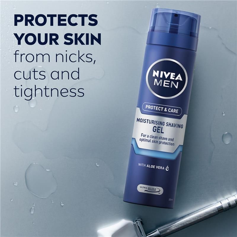 Gel cạo râu dưỡng ẩm NIVEA MEN Protect & Care 200ml
