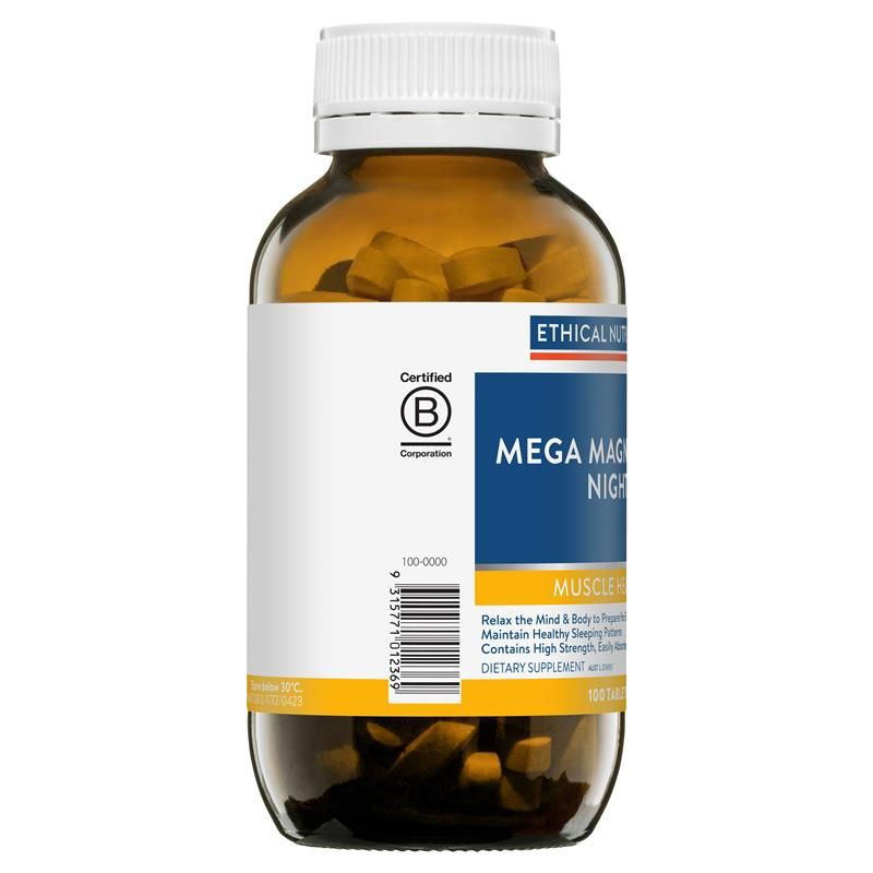 Ethical Nutrients Mega Magnesium Night 100 Viên Kích thước độc quyền