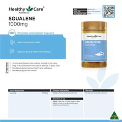 Healthy Care Squalene 1000mg 200 Viên Nang