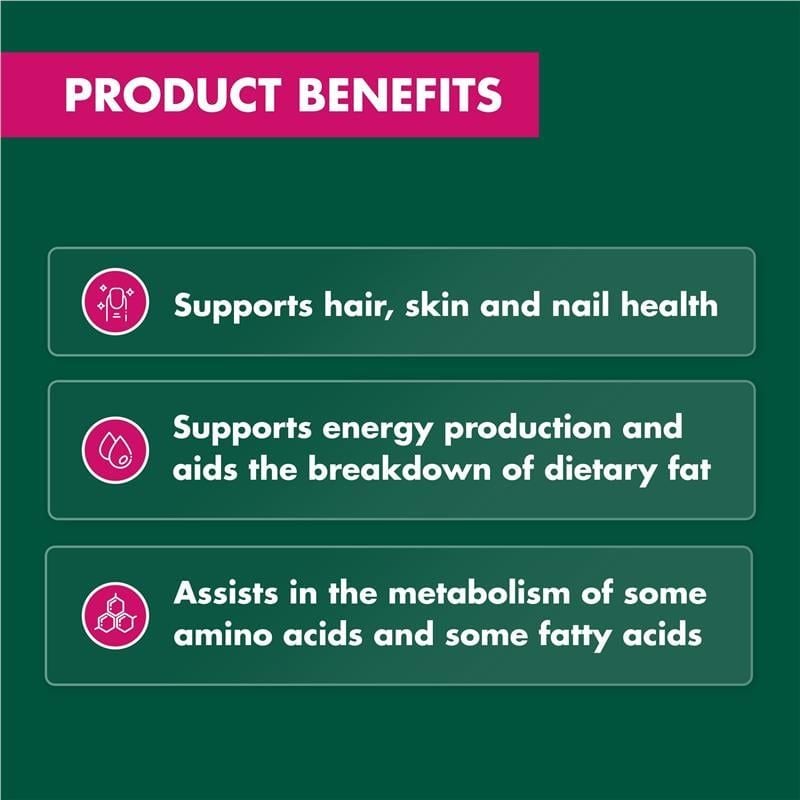 Nature's Own Biotin 300mcg Cho Móng Khỏe Mạnh 100 Viên