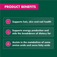 Nature's Own Biotin 300mcg Cho Móng Khỏe Mạnh 100 Viên