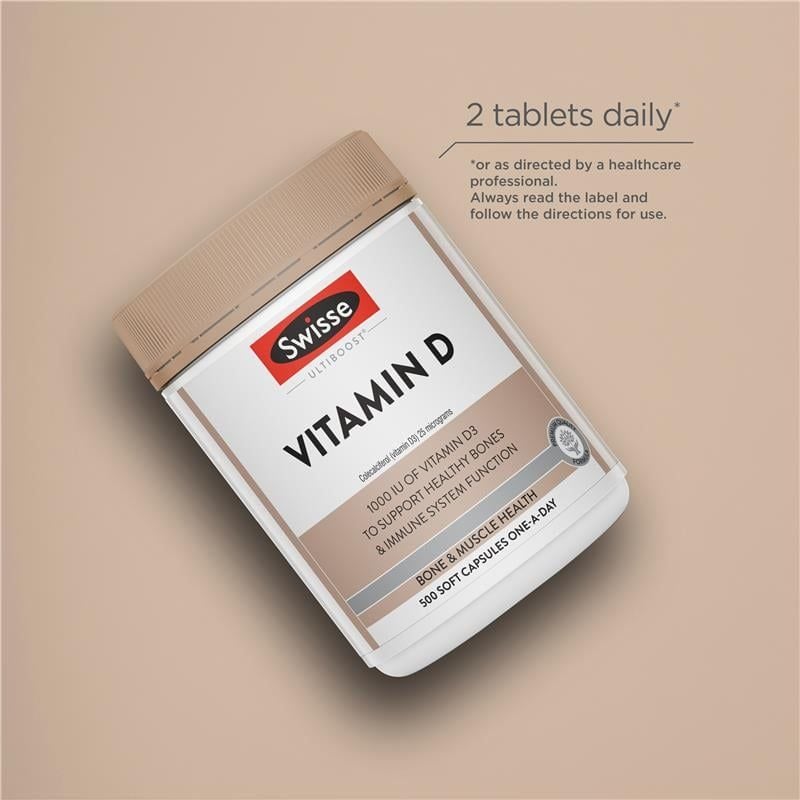 Swisse Vitamin D 500 Viên nang Kích thước độc quyền
