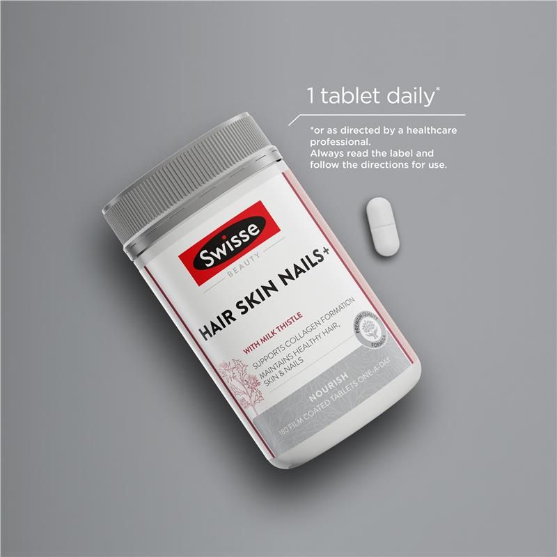 Swisse Ultiboost Hair Skin Nails+ 180 Viên Kích Thước Độc Quyền