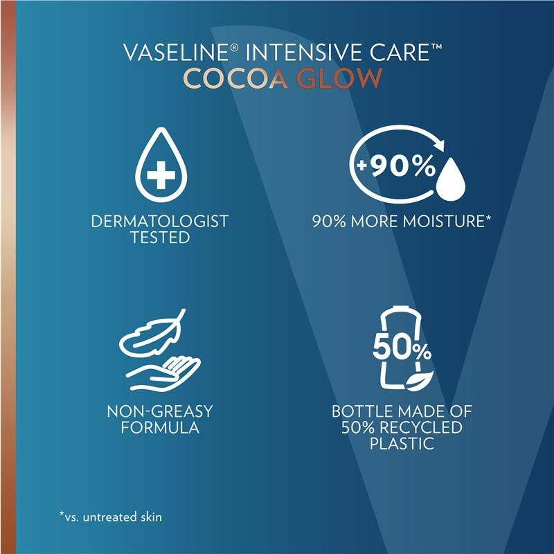 Sữa dưỡng thể Vaseline Intensive Care Cocoa Glow 400ml