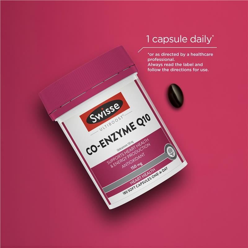 Swisse Ultiboost Co Enzyme Q10 150mg 180 Viên Nang