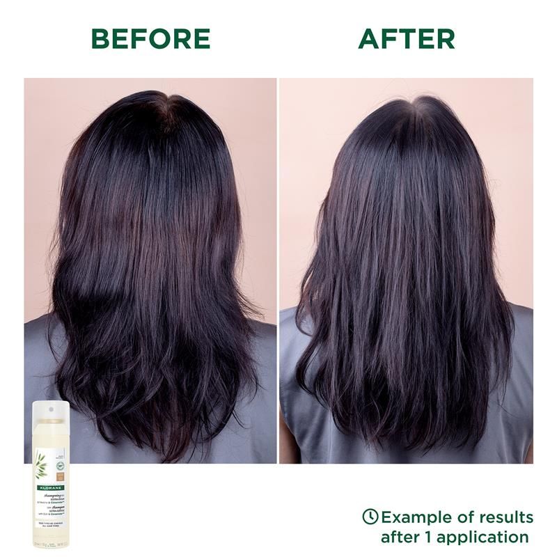 Dầu gội khô Klorane với yến mạch và Ceramide cho tóc đen 50ml