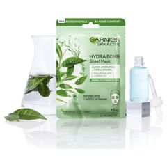 Mặt nạ giấy Garnier Hydra Bomb Hyaluronic Acid + Trà xanh