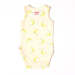 Bambi Mini Co. Bộ đồ liền thân siêu đơn Unisex màu cam tuyệt vời và chuối gói 2 0-3