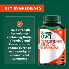Viên uống Nature's Own Triple Strength Garlic C Horseradish 100 viên