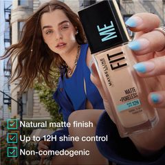 Kem nền dạng lỏng Maybelline Fit Me Matte & Poreless Mattifying - Fair Porcelain 102