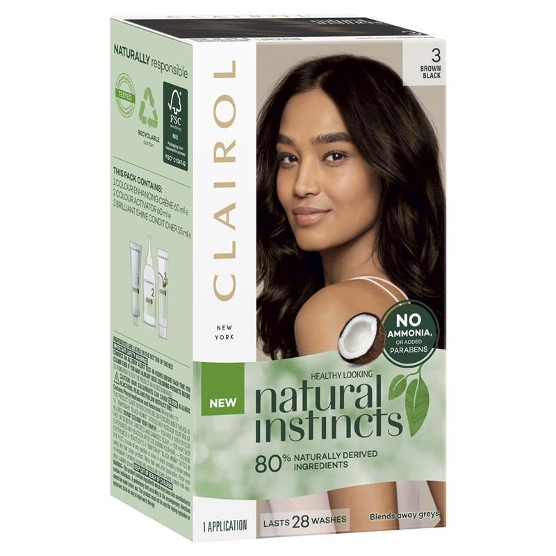 Natural Instincts 3 Ebony Mocha, Nâu Đen Thuốc Nhuộm Tóc Bán Vĩnh Viễn