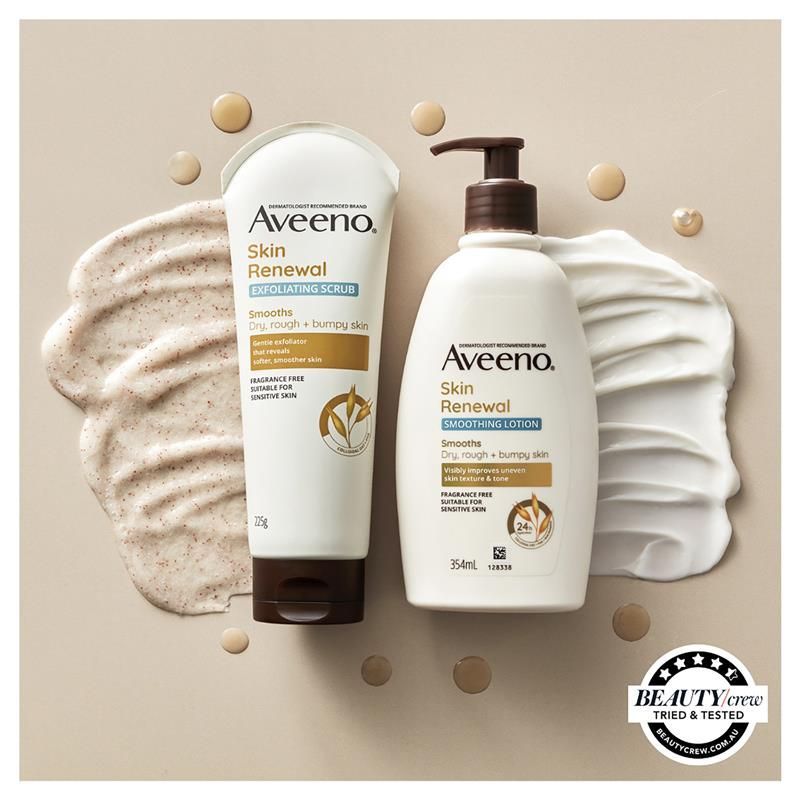 Kem tẩy tế bào chết toàn thân Aveeno Skin Renewal dành cho da khô 225g