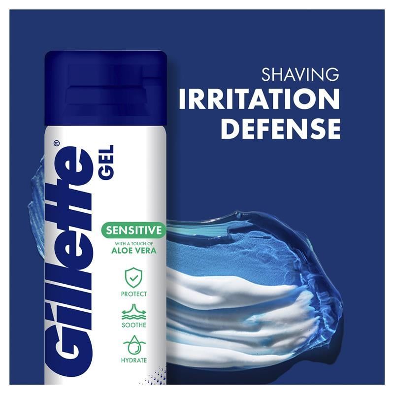 Gel cạo râu Gillette Sensitive Skin Soothing 195g