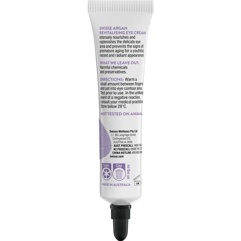 Kem dưỡng mắt Swisse Skincare Argan Revitalising 15ml