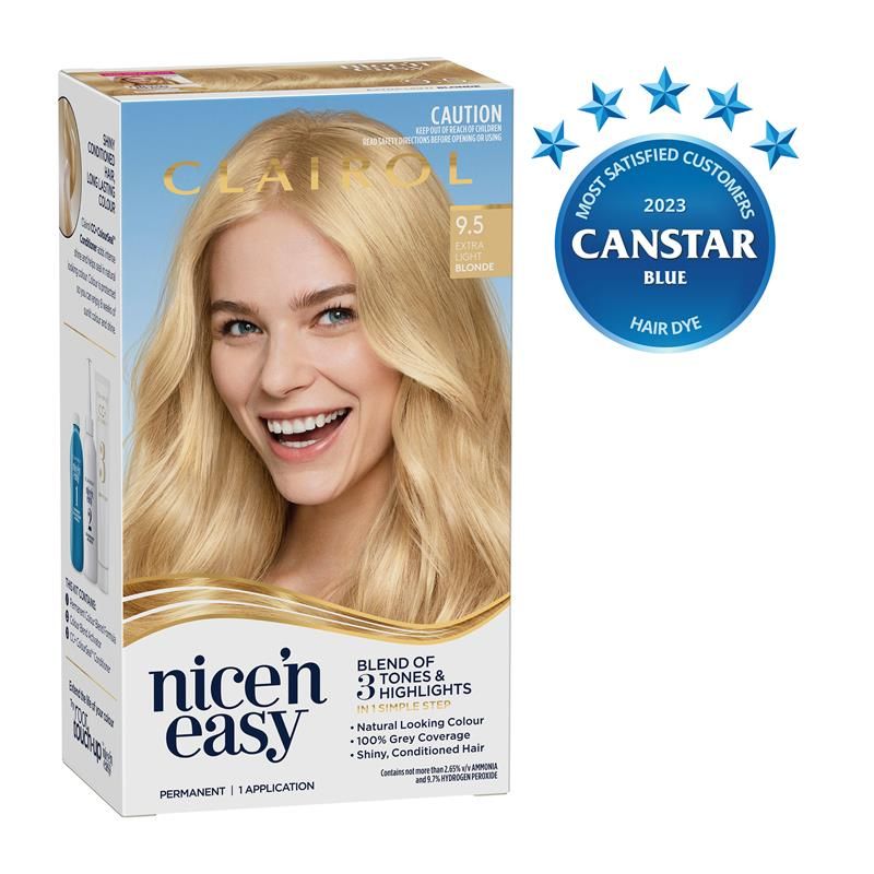 Thuốc nhuộm tóc vĩnh viễn Clairol Nice N Easy 9.5 Extra Light Blonde