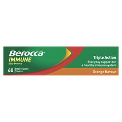 Berocca Immune Daily Defence Orange 60 Viên Sủi Bọt Size Độc Quyền