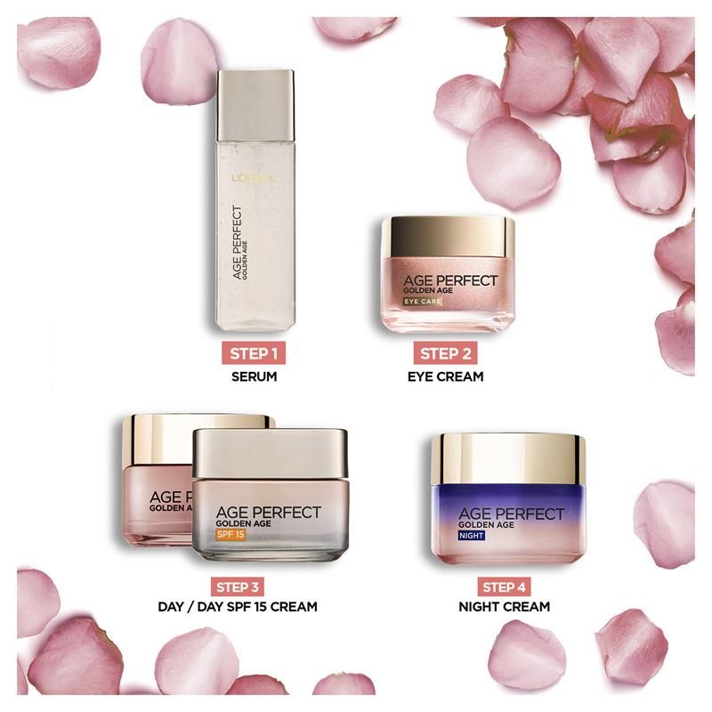 Kem dưỡng da ban đêm phục hồi lão hóa L'Oreal Paris Golden Age 50ml