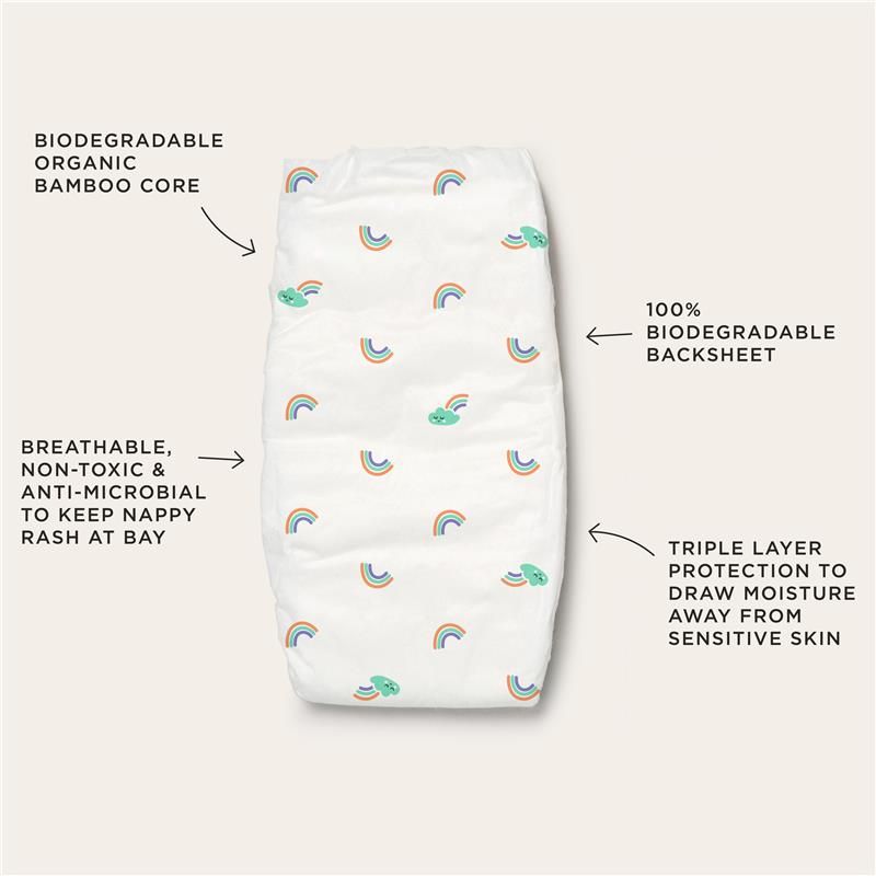 Tã Tooshies Eco với chất liệu tre hữu cơ cỡ 4 cho trẻ mới biết đi từ 10-15kg, gói 18 chiếc Chỉ bán trực tuyến