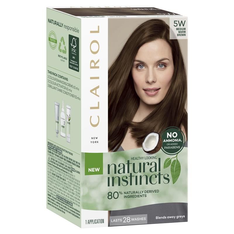 Thuốc nhuộm tóc Natural Instincts 5W Medium Warm Brown bán vĩnh viễn