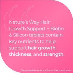 Viên uống hỗ trợ mọc tóc Nature's Way + Biotin & Silicon 30 viên
