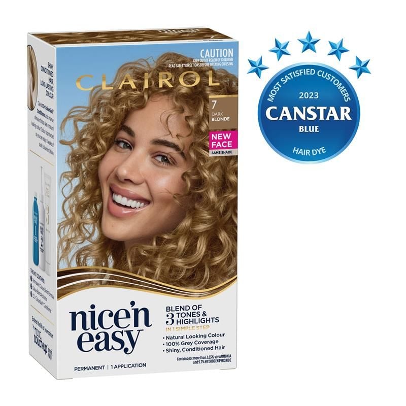 Thuốc nhuộm tóc vĩnh viễn màu vàng sẫm tự nhiên Clairol Nice N Easy 7