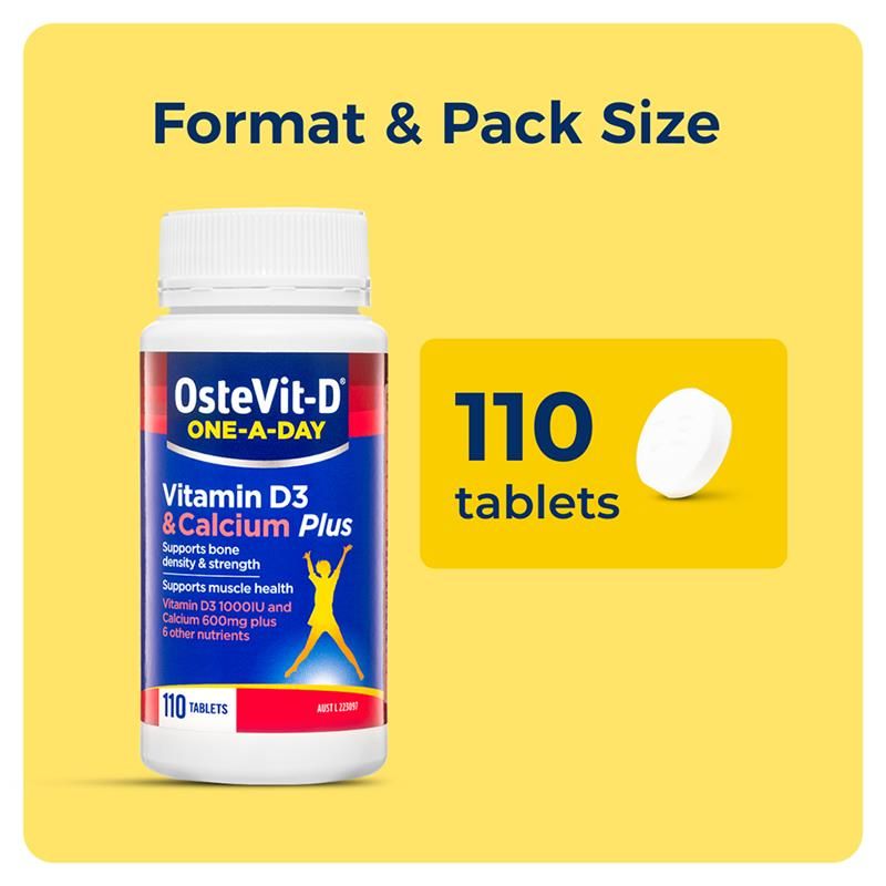 OsteVit-D Vitamin D3 & Calcium Plus One-A-Day 110 Viên
