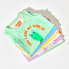 Bambi Mini Co. Bộ đồ liền thân Supersinglet cho bé trai màu xanh lá cây Croc và hình tam giác 2 gói 0-3