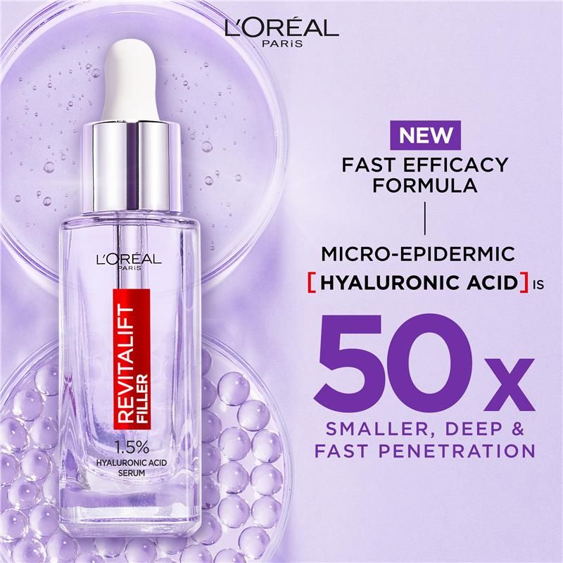 Huyết thanh chống nhăn L'Oreal Paris Revitalift Filler Hyaluronic Acid 30ml