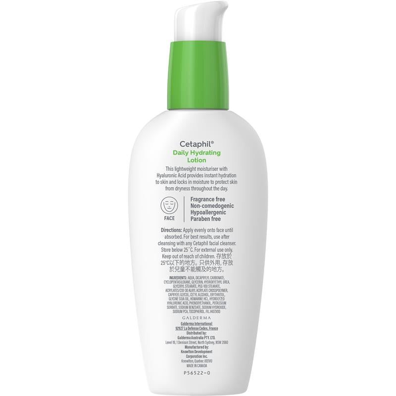 Sữa dưỡng ẩm hàng ngày Cetaphil Face Daily Hydrating Lotion với Hyaluronic Acid 88ml