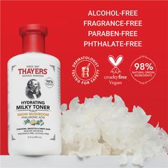 Nước hoa hồng dưỡng ẩm Thayers Hydrating Milky Toner với chiết xuất nấm tuyết và axit hyaluronic 355ml