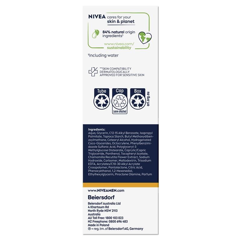 Kem dưỡng ẩm bảo vệ da nhạy cảm NIVEA MEN SPF15 75ml