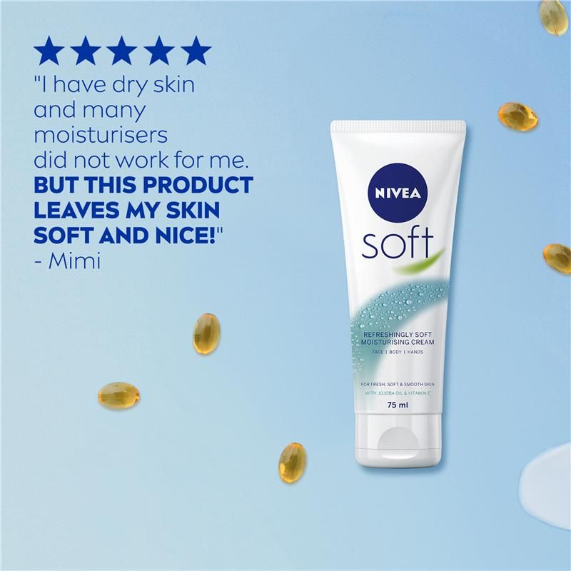 Kem dưỡng ẩm NIVEA Soft cho mặt, cơ thể, tay 75ml