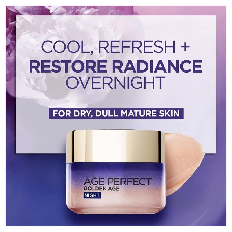 Kem dưỡng da ban đêm phục hồi lão hóa L'Oreal Paris Golden Age 50ml