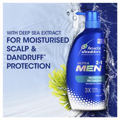 Dầu gội + dầu xả chống gàu Head & Shoulders Ultra Men 2in1 Moisture Recharge 750ml