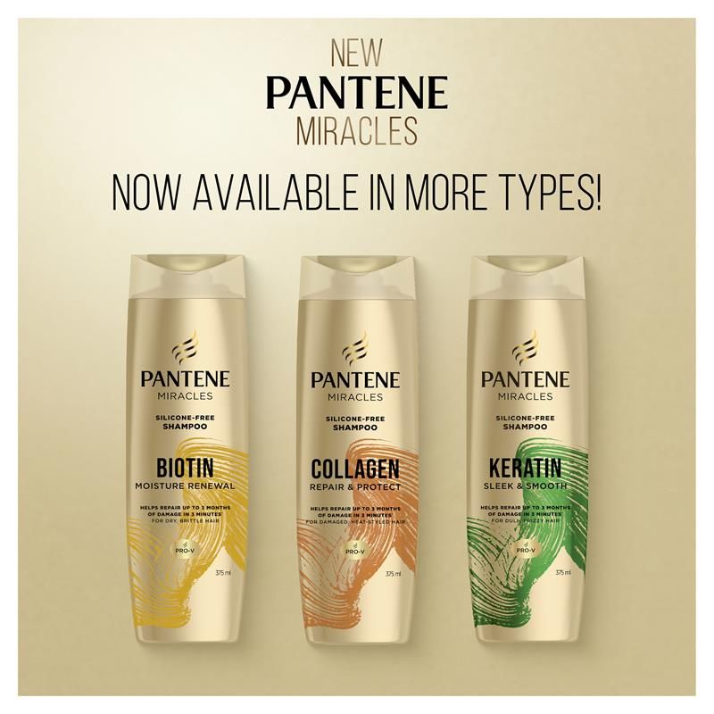 Dầu gội Pantene Miracles Keratin Smooth & Sleek 375ml