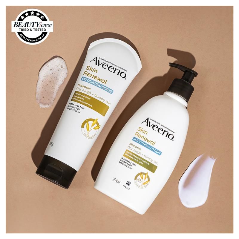 Kem tẩy tế bào chết toàn thân Aveeno Skin Renewal dành cho da khô 225g