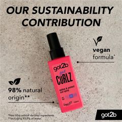Xịt dưỡng tóc xoăn Got2b Define & Protect 150ml