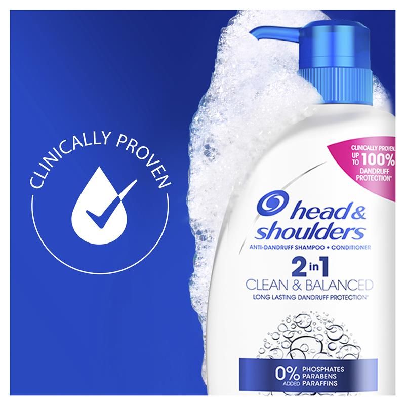 Dầu gội + dầu xả Head & Shoulders Clean & Balanced 2in1 750ml
