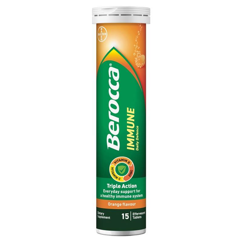 Berocca Immune Daily Defence Orange 60 Viên Sủi Bọt Size Độc Quyền