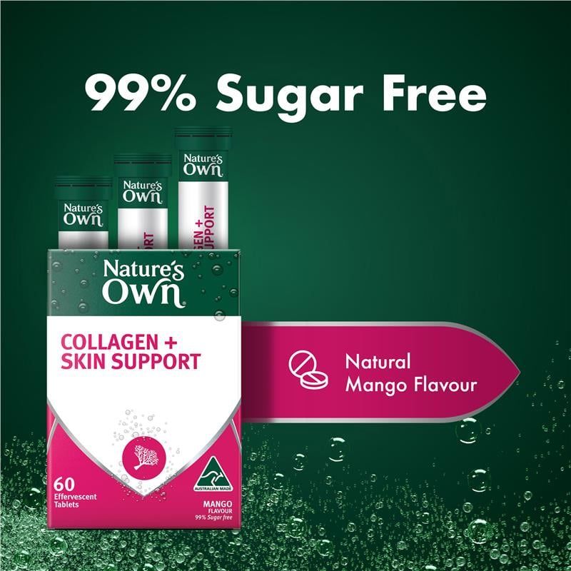Viên sủi Nature's Own Collagen + Skin Support 60 viên