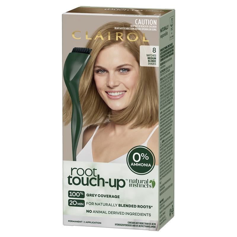 Thuốc nhuộm tóc vĩnh viễn Clairol Root Touch Up Natural Instincts 8 Medium Blonde