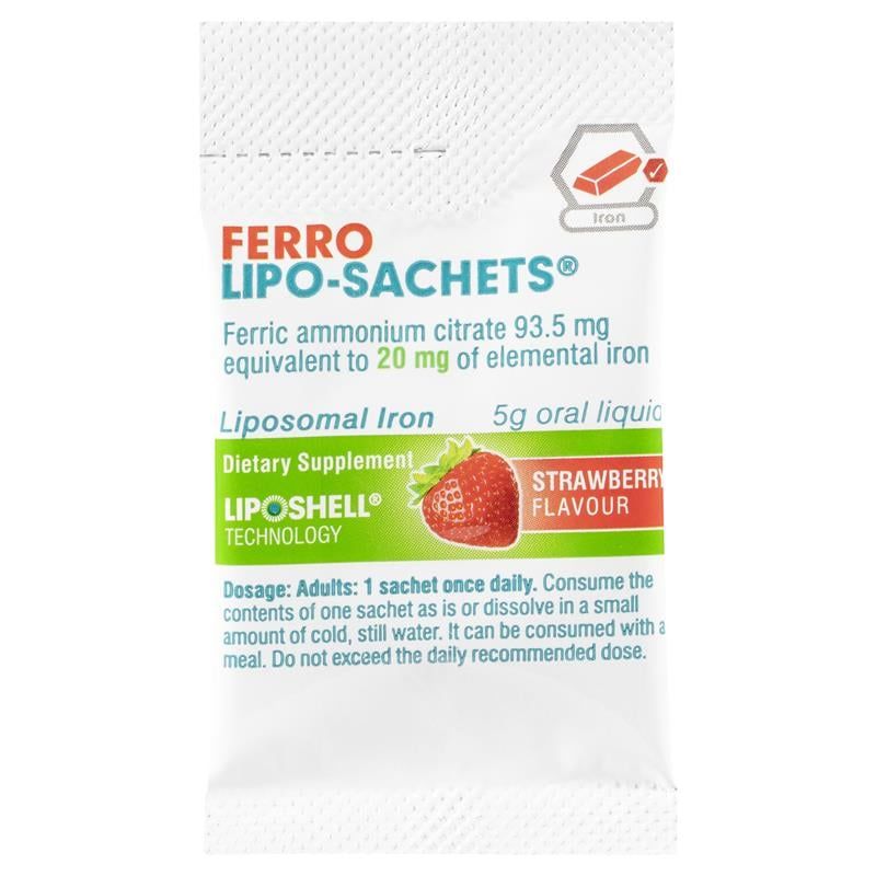 Lipo-Sachets Ferro Strawberry 5g 30 Gói