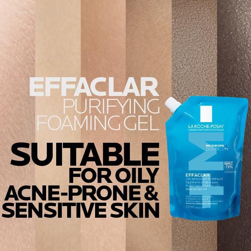 Sữa rửa mặt La Roche Posay Effaclar Foaming Gel Moussant Eco Refill 400ml