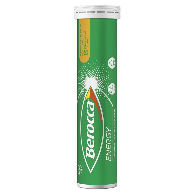 Berocca Energy Mango And Orange 60 Viên Sủi Bọt Size Độc Quyền