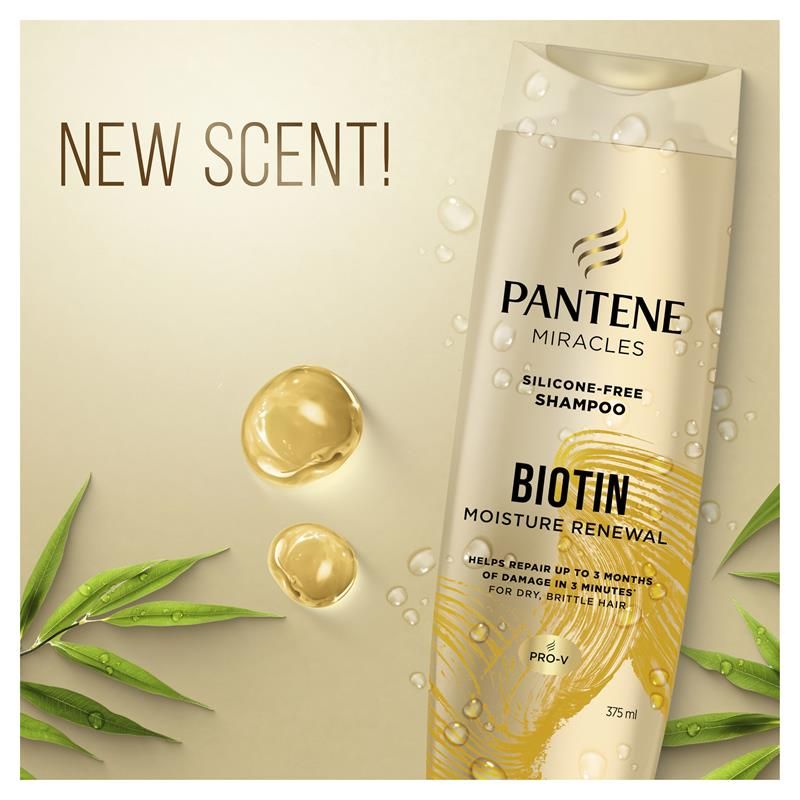 Dầu gội Pantene Miracles Biotin Daily Moisture Renew 375ml