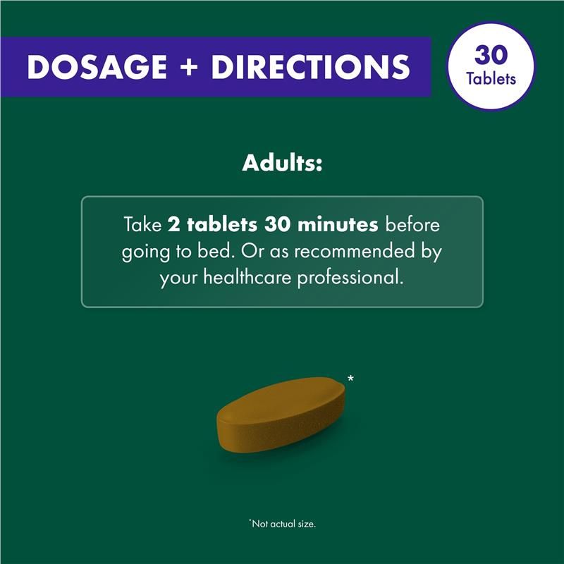 Viên uống hỗ trợ giấc ngủ hoàn chỉnh Nature's Own + Magnesium 30 viên